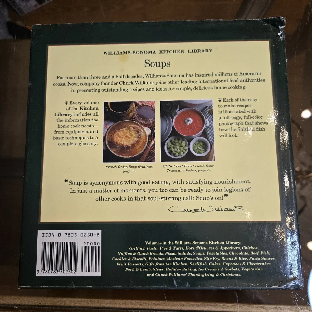 Williams Sonoma Kitchen Library Soups Cookbook